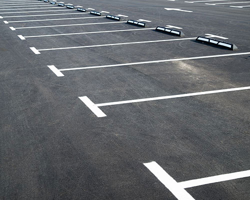 Service parking lot striping